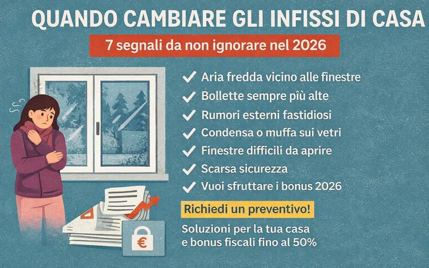 Quando cambiare gli infissi di casa: 7 segnali da non ignorare nel 2026